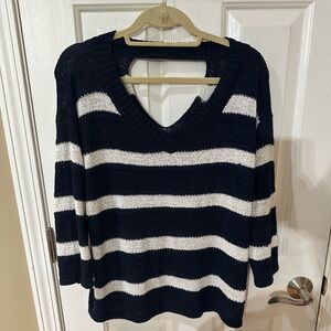 Navy blue and white Sweater